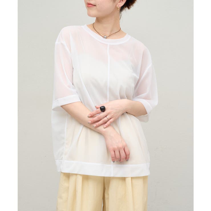 WHT | 【Omekashi】シアーカットプルオーバー | PAL GROUP OUTLET