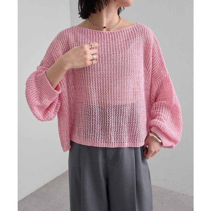 【Omekashi】メッシュワイドニットプルオーバー | PAL GROUP OUTLET | 詳細画像27 