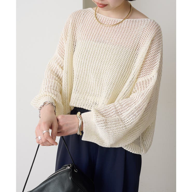 【Omekashi】メッシュワイドニットプルオーバー | PAL GROUP OUTLET | 詳細画像47 