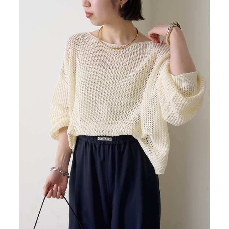 【Omekashi】メッシュワイドニットプルオーバー | PAL GROUP OUTLET | 詳細画像40 