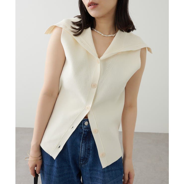 OFF | 【Omekashi】オフショルカラーニットベスト | PAL GROUP OUTLET