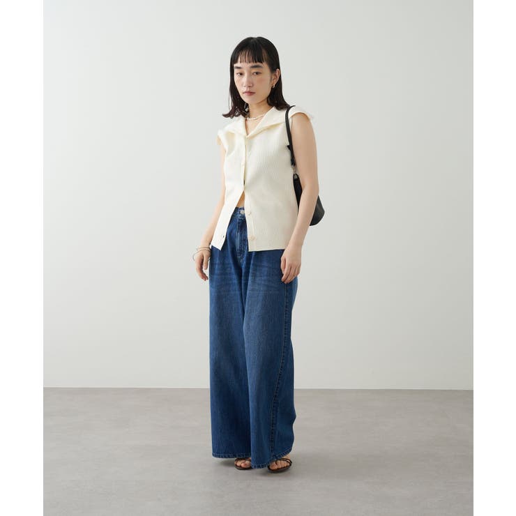 【Omekashi】オフショルカラーニットベスト | PAL GROUP OUTLET | 詳細画像7 