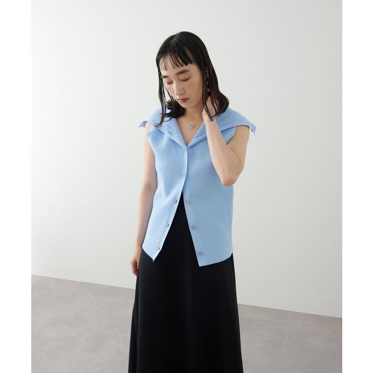 【Omekashi】オフショルカラーニットベスト | PAL GROUP OUTLET | 詳細画像24 