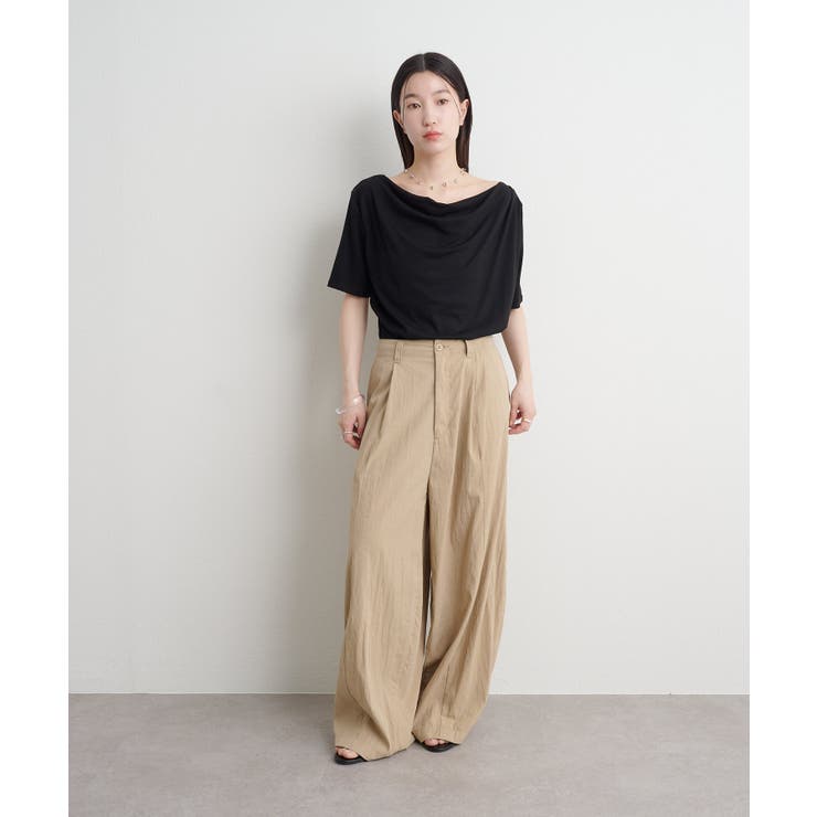 【Omekashi】ボートネックドレープ半袖Ｔ | PAL GROUP OUTLET | 詳細画像30 