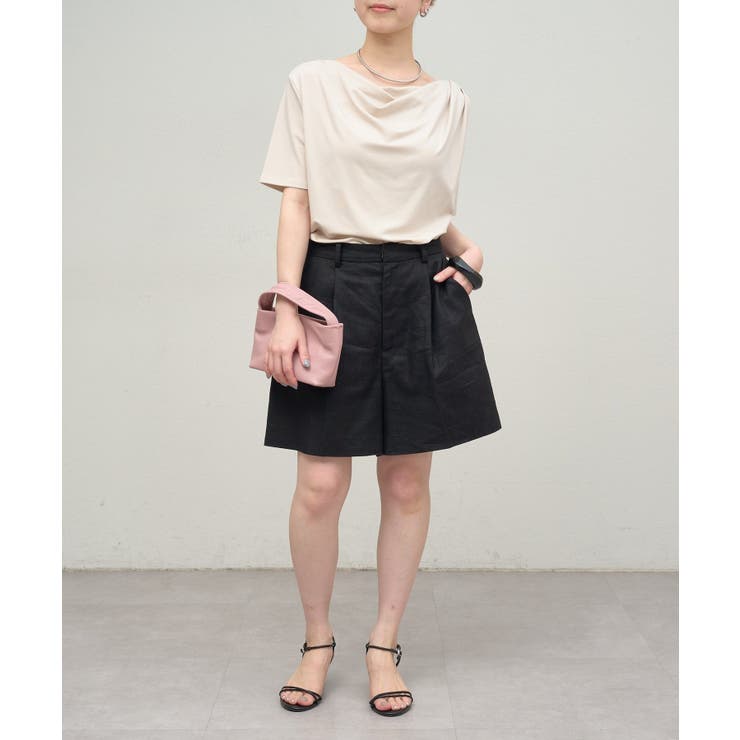 【Omekashi】ボートネックドレープ半袖Ｔ | PAL GROUP OUTLET | 詳細画像46 