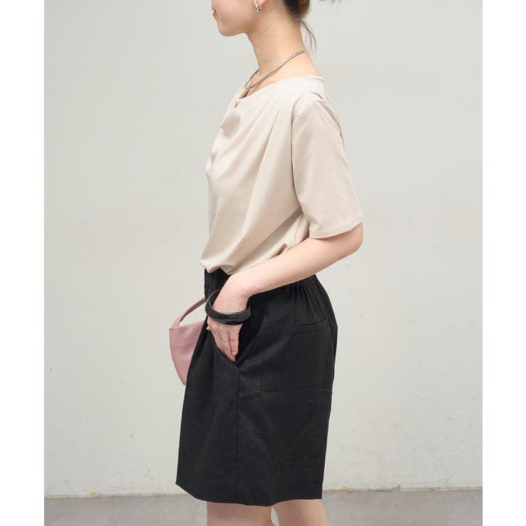 【Omekashi】ボートネックドレープ半袖Ｔ | PAL GROUP OUTLET | 詳細画像40 