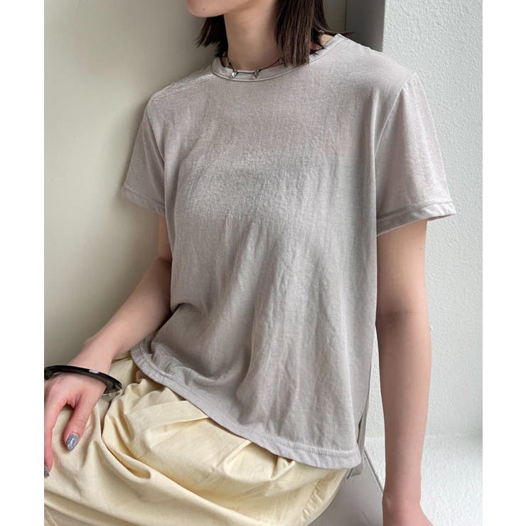 【Omekashi】シアーシャイニーTシャツ | PAL GROUP OUTLET | 詳細画像2 