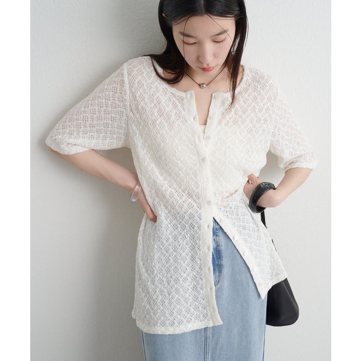 OFF | 【Omekashi】ストレッチレース2WAYカーディガン | PAL GROUP OUTLET