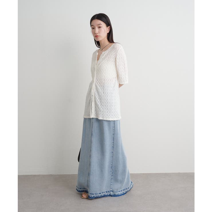 【Omekashi】ストレッチレース2WAYカーディガン | PAL GROUP OUTLET | 詳細画像12 