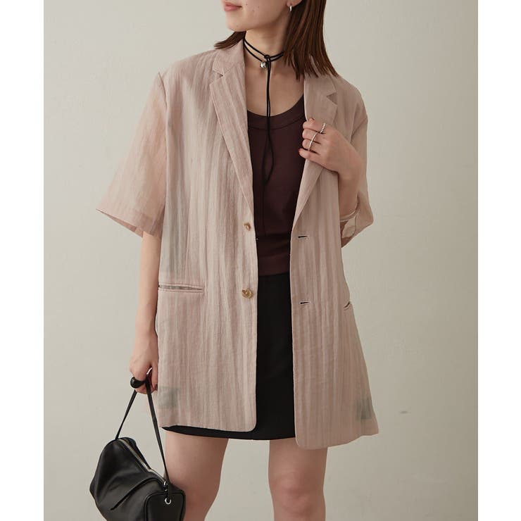 【Omekashi】セルロースハーフスリーブジャケット | PAL GROUP OUTLET | 詳細画像1 