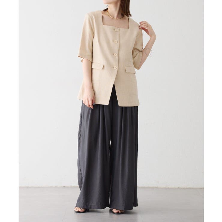 【Omekashi】スクエアハーフスリーブジャケット | PAL GROUP OUTLET | 詳細画像9 