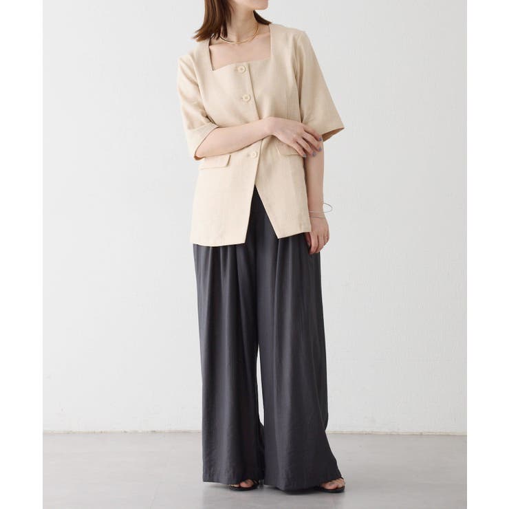 【Omekashi】スクエアハーフスリーブジャケット | PAL GROUP OUTLET | 詳細画像12 