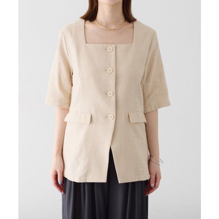 【Omekashi】スクエアハーフスリーブジャケット | PAL GROUP OUTLET | 詳細画像13 