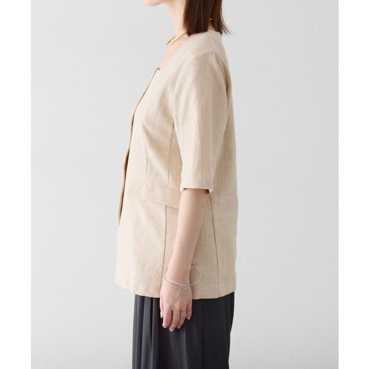 【Omekashi】スクエアハーフスリーブジャケット | PAL GROUP OUTLET | 詳細画像14 