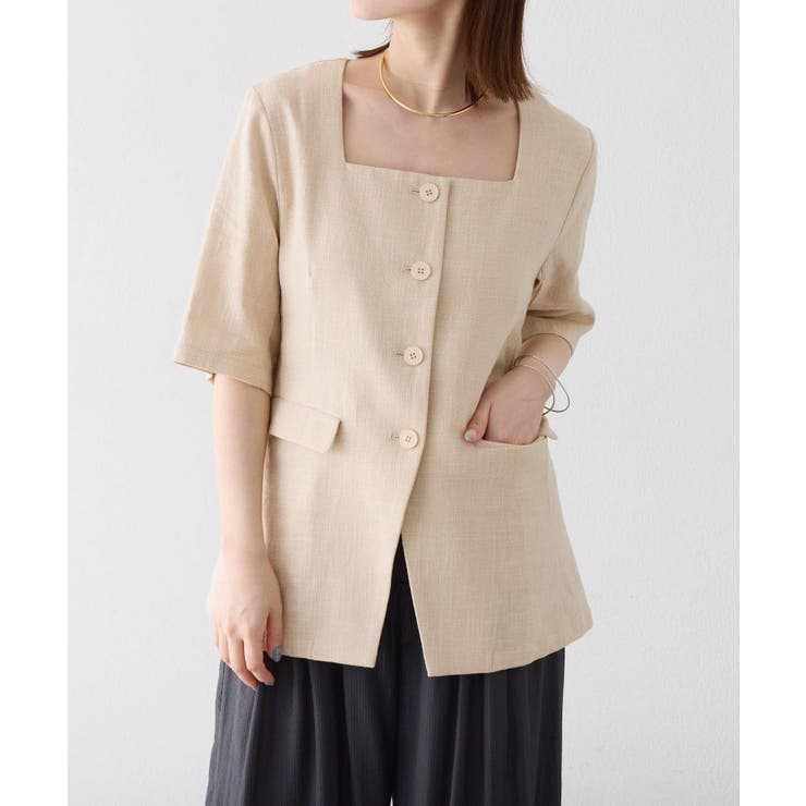 【Omekashi】スクエアハーフスリーブジャケット | PAL GROUP OUTLET | 詳細画像1 