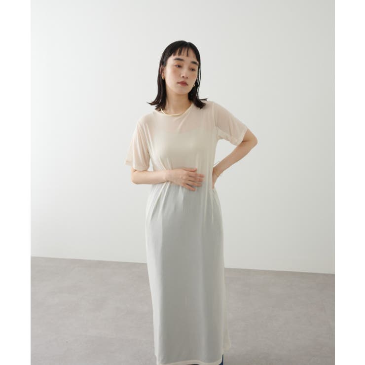 【Omekashi】半袖チュールワンピース | PAL GROUP OUTLET | 詳細画像10 