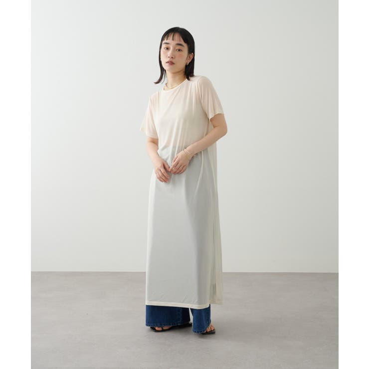 【Omekashi】半袖チュールワンピース | PAL GROUP OUTLET | 詳細画像2 