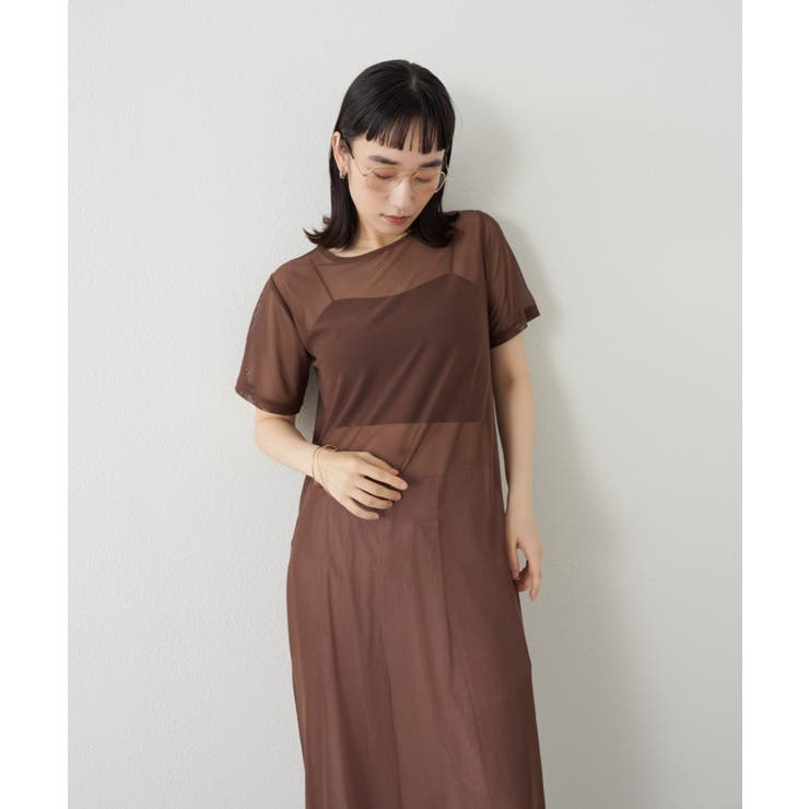 BRN | 【Omekashi】半袖チュールワンピース | PAL GROUP OUTLET