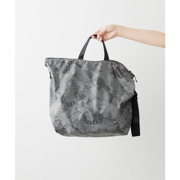 【ear PAPILLONNER】ワオキツネザル柄トート＆ショルダー | PAL GROUP OUTLET | 詳細画像2 