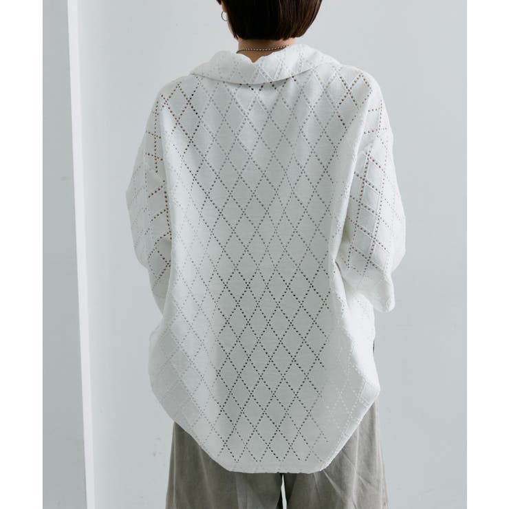 【ear PAPILLONNER】アーガイルレースシャツ【SUM1 STYLE】 | PAL GROUP OUTLET | 詳細画像4 