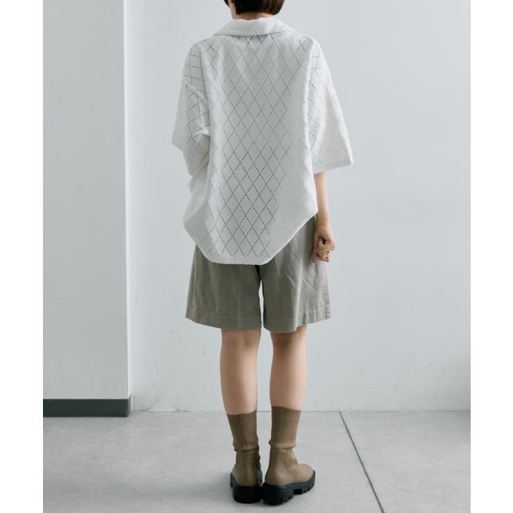 【ear PAPILLONNER】アーガイルレースシャツ【SUM1 STYLE】 | PAL GROUP OUTLET | 詳細画像6 