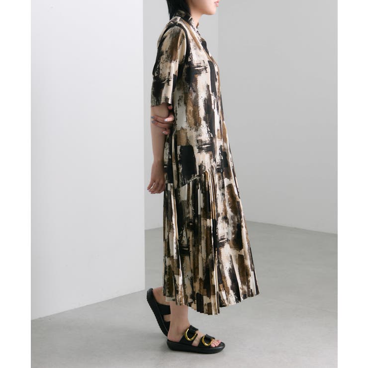 【ear PAPILLONNER】半袖斜めプリーツワンピース【SUM1 STYL… | PAL GROUP OUTLET | 詳細画像8 