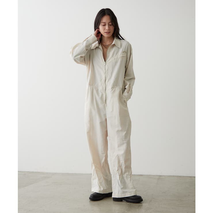 【earthy_】ナイロンジャンプスーツ | PAL GROUP OUTLET | 詳細画像3 