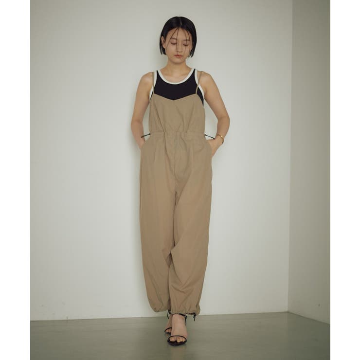 【earthy_】ナイロンキャミサロペット | PAL GROUP OUTLET | 詳細画像3 