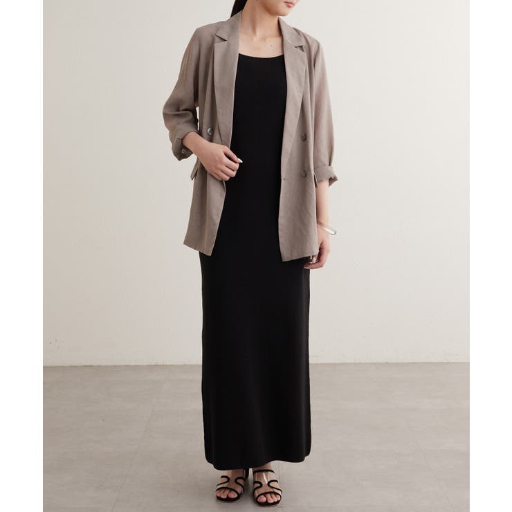 BLK | 【earthy_】エコリッチニットキャミOP | PAL GROUP OUTLET