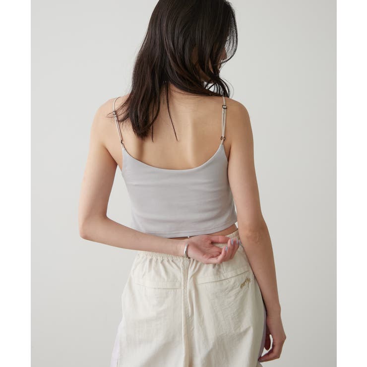 【earthy_】オーガニックコットンカップ付きクロップドVキャミソール | PAL GROUP OUTLET | 詳細画像33 