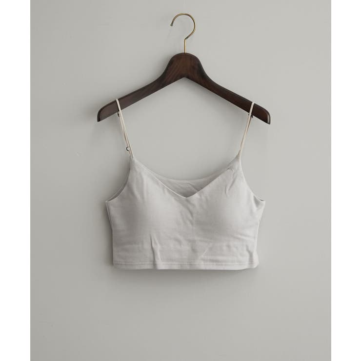 【earthy_】オーガニックコットンカップ付きクロップドVキャミソール | PAL GROUP OUTLET | 詳細画像34 