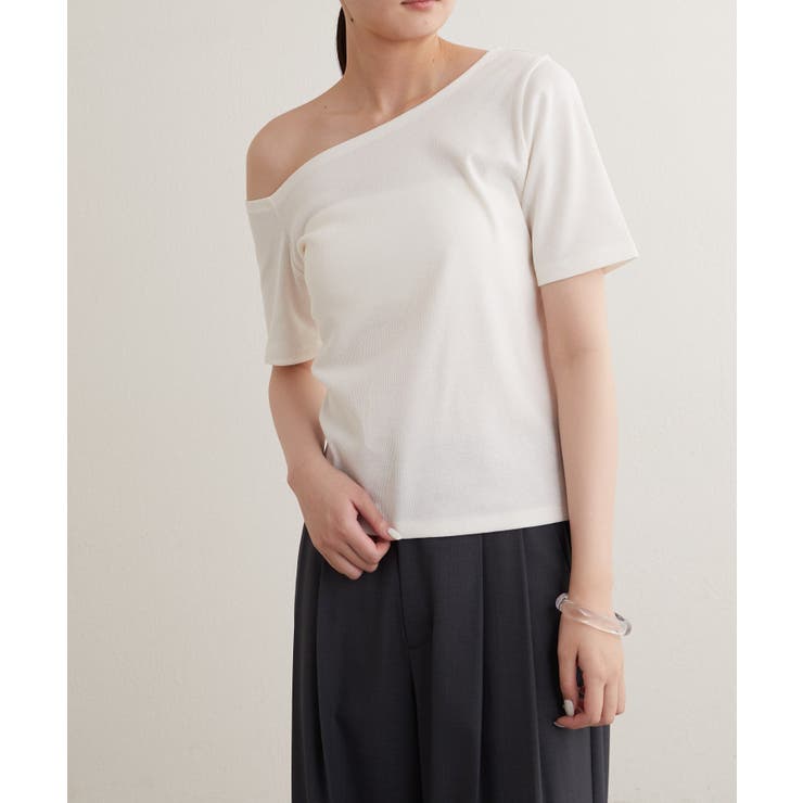 【earthy_】ワンショルリブTEE | PAL GROUP OUTLET | 詳細画像12 