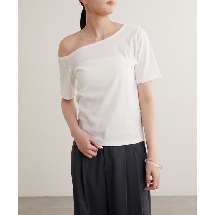 【earthy_】ワンショルリブTEE | PAL GROUP OUTLET | 詳細画像16 