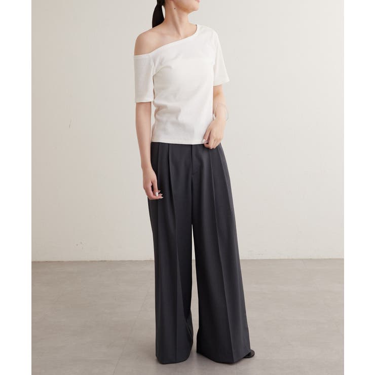 【earthy_】ワンショルリブTEE | PAL GROUP OUTLET | 詳細画像2 