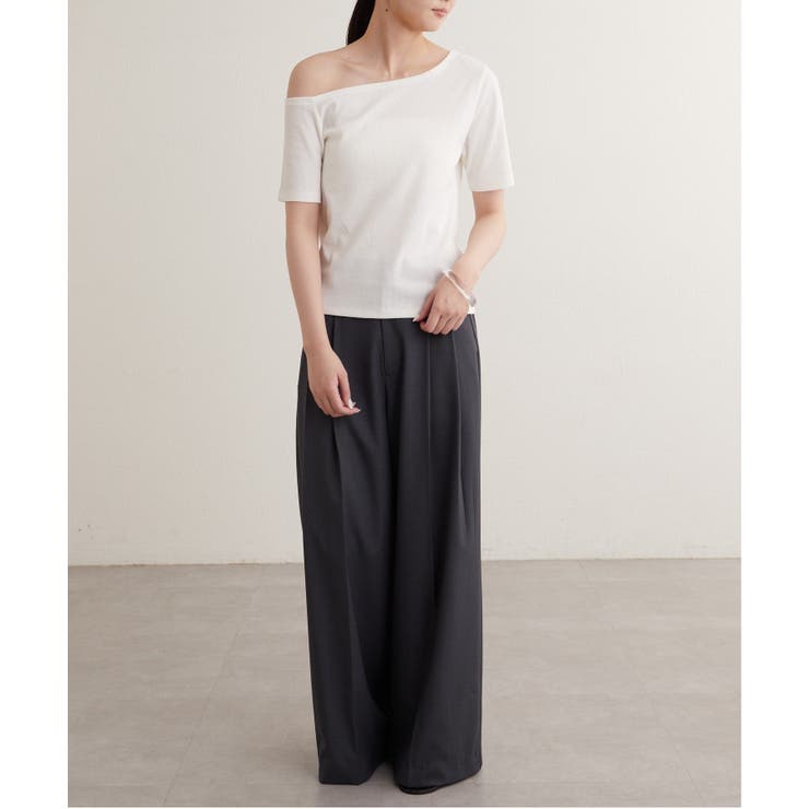 【earthy_】ワンショルリブTEE | PAL GROUP OUTLET | 詳細画像8 