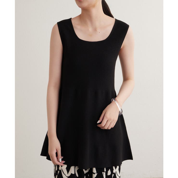 【earthy_】エコリッチフレアニットタンクトップ | PAL GROUP OUTLET | 詳細画像10 