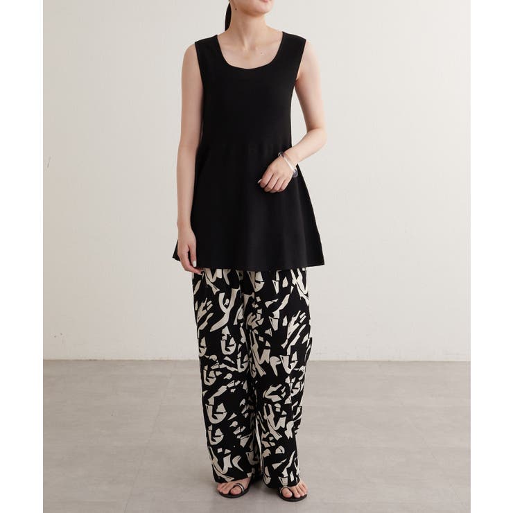 【earthy_】エコリッチフレアニットタンクトップ | PAL GROUP OUTLET | 詳細画像3 