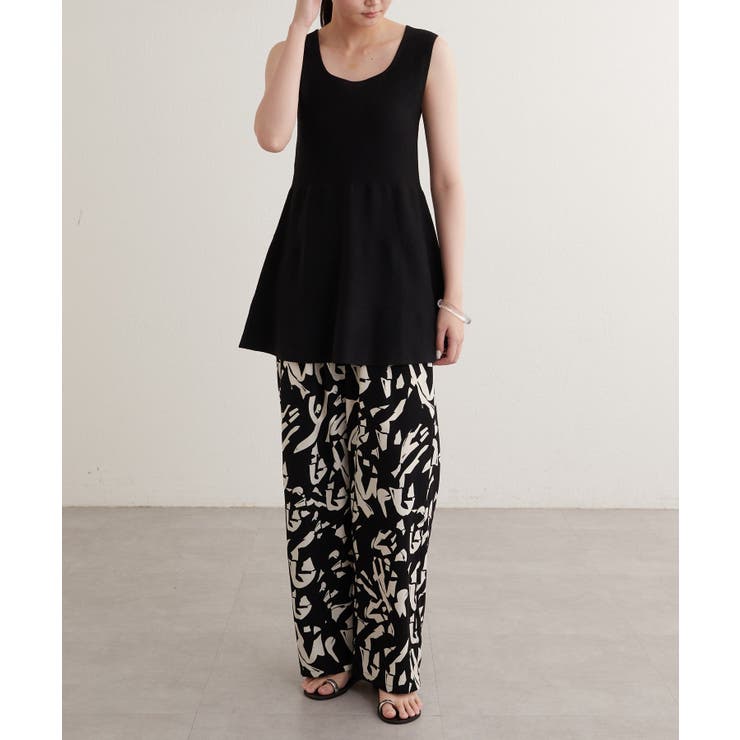 【earthy_】エコリッチフレアニットタンクトップ | PAL GROUP OUTLET | 詳細画像4 