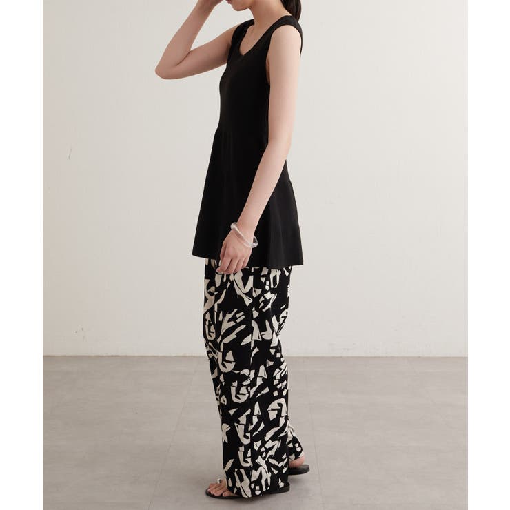 【earthy_】エコリッチフレアニットタンクトップ | PAL GROUP OUTLET | 詳細画像5 