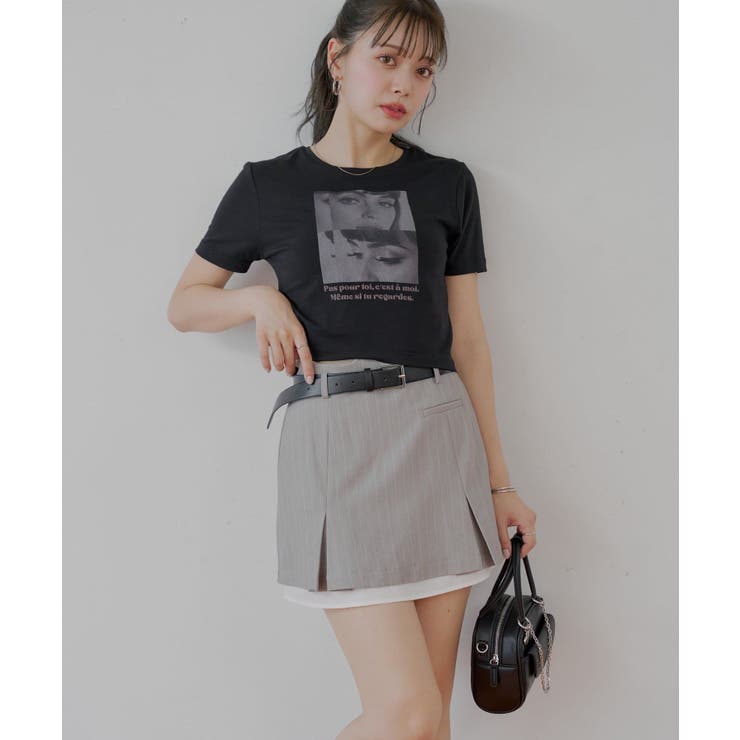 【Chico】レイヤードデザインプリーツミニSK | PAL GROUP OUTLET | 詳細画像10 