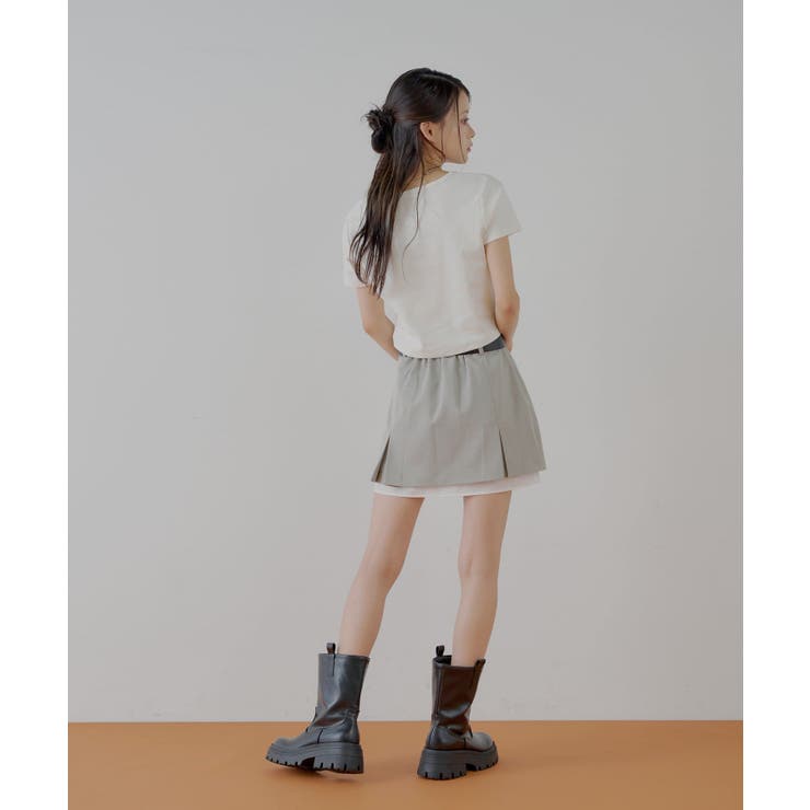 【Chico】レイヤードデザインプリーツミニSK | PAL GROUP OUTLET | 詳細画像16 