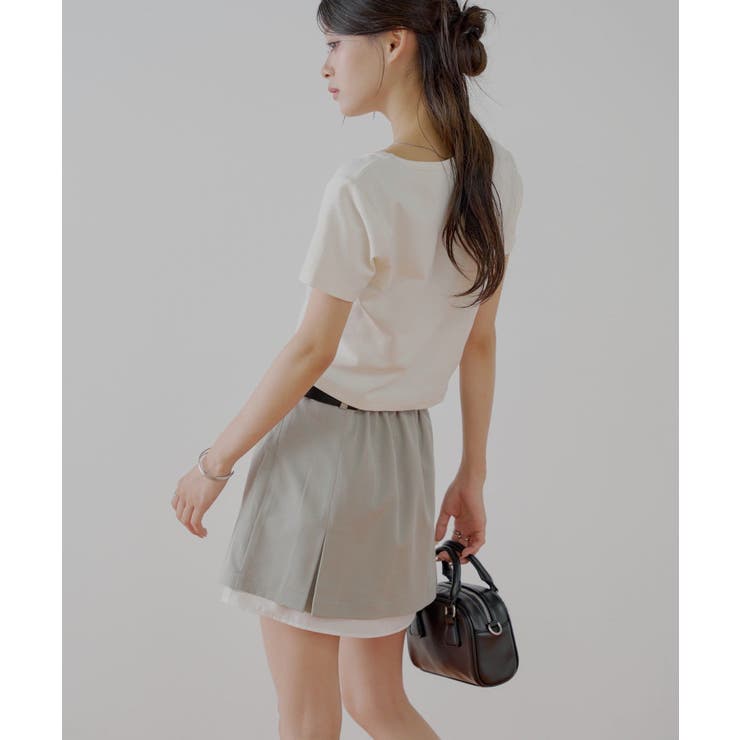 【Chico】レイヤードデザインプリーツミニSK | PAL GROUP OUTLET | 詳細画像18 