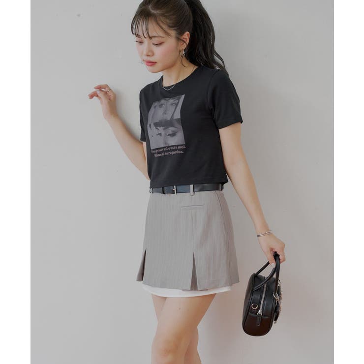 【Chico】レイヤードデザインプリーツミニSK | PAL GROUP OUTLET | 詳細画像7 