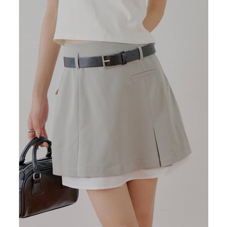 BEI | 【Chico】レイヤードデザインプリーツミニSK | PAL GROUP OUTLET
