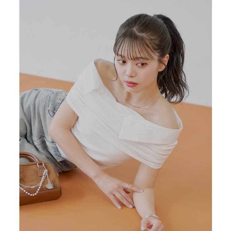 WHT | 【Chico】シャツレイヤードデザイントップス | PAL GROUP OUTLET