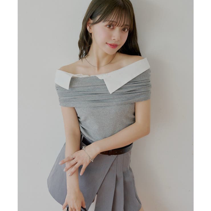 GRY | 【Chico】シャツレイヤードデザイントップス | PAL GROUP OUTLET