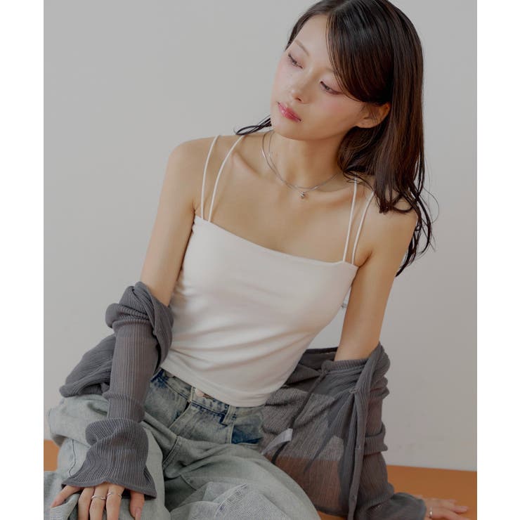 IVO | 【Chico】バッククロスパット付き短丈キャミ | PAL GROUP OUTLET