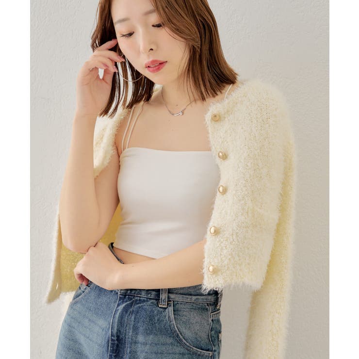 【Chico】バッククロスパット付き短丈キャミ | PAL GROUP OUTLET | 詳細画像11 