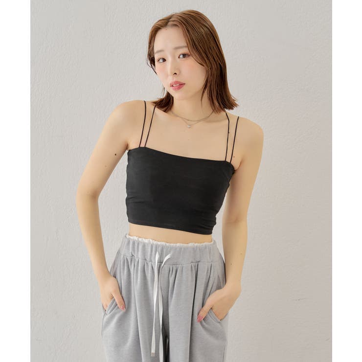 【Chico】バッククロスパット付き短丈キャミ | PAL GROUP OUTLET | 詳細画像14 