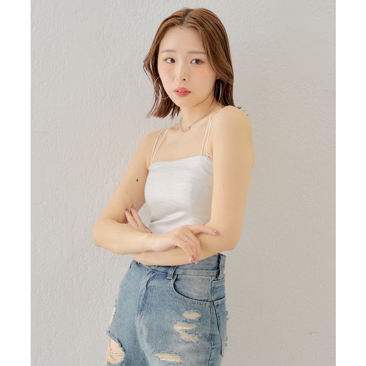【Chico】バッククロスパット付き短丈キャミ | PAL GROUP OUTLET | 詳細画像23 